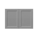 White Box Gray Shaker - 36"W × 21"H Standard Wall Cabinet 2-Doors 1-Adjustable shelf