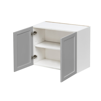 White Box Gray Shaker - 36"W × 21"H Standard Wall Cabinet 2-Doors 1-Adjustable shelf