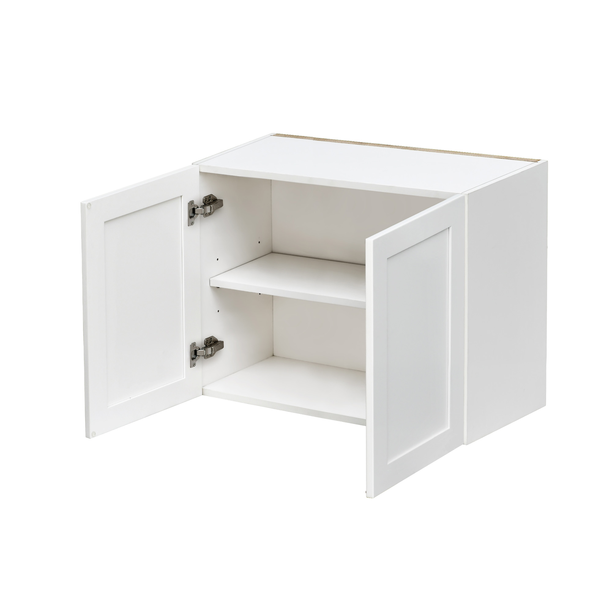 White Shaker - 36"W × 21"H Standard Wall Cabinet 2-Doors 1-Adjustable shelf