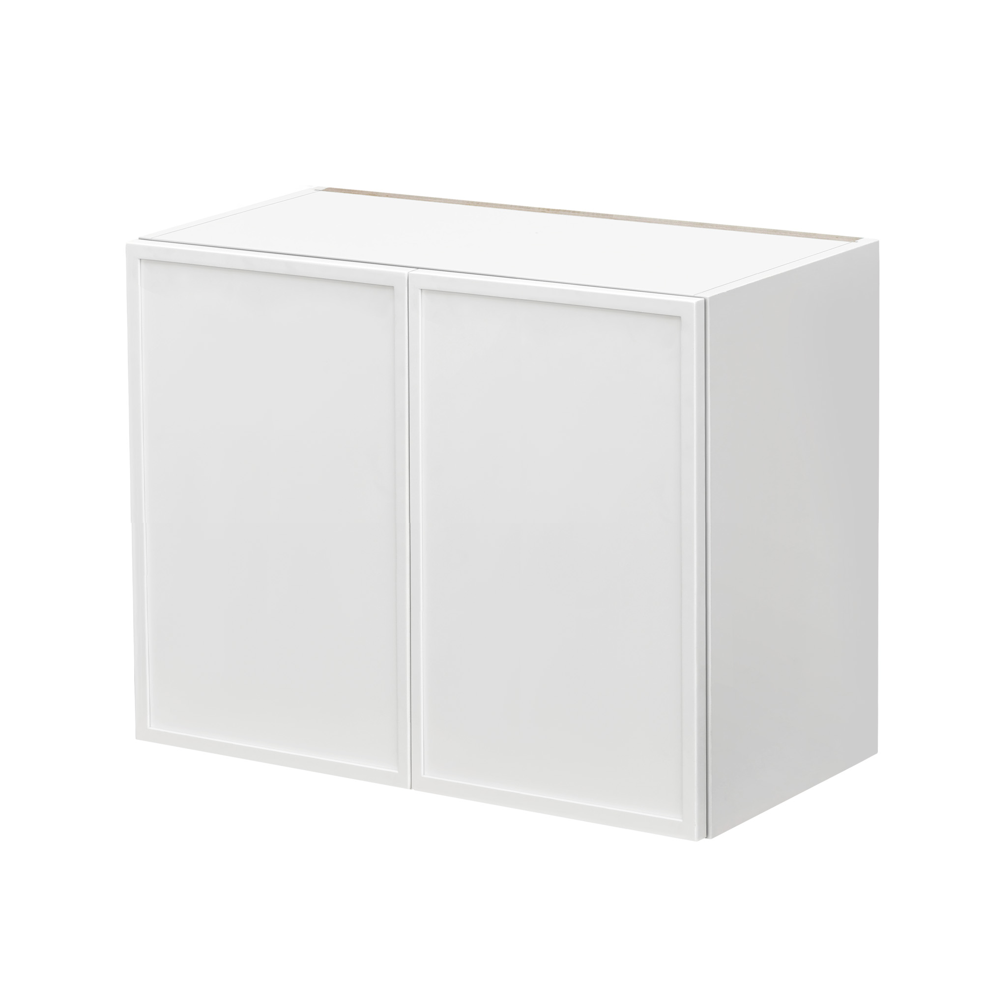 Slim White Shaker - 36"W × 21"H Standard Wall Cabinet 2-Doors 1-Adjustable shelf