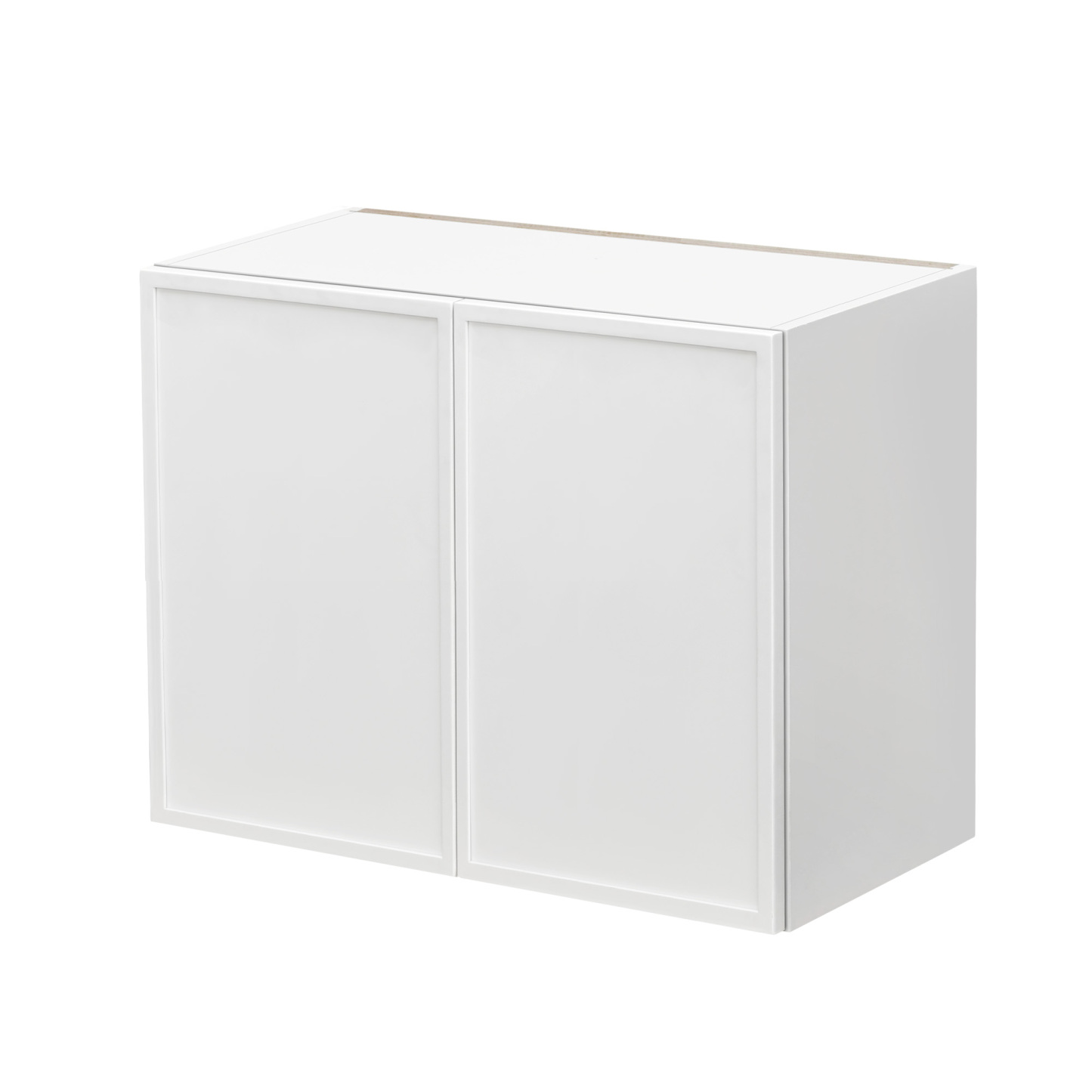 Slim White Shaker - 36"W × 21"H Standard Wall Cabinet 2-Doors 1-Adjustable shelf