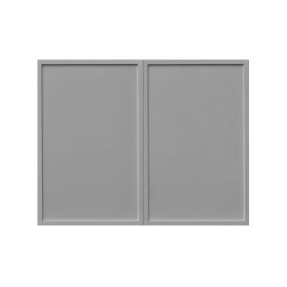 White Box Gray Slim - 36"W × 21"H Deep (24") Wall Bridge Cabinet 2-Doors 1-Adjustable shelf