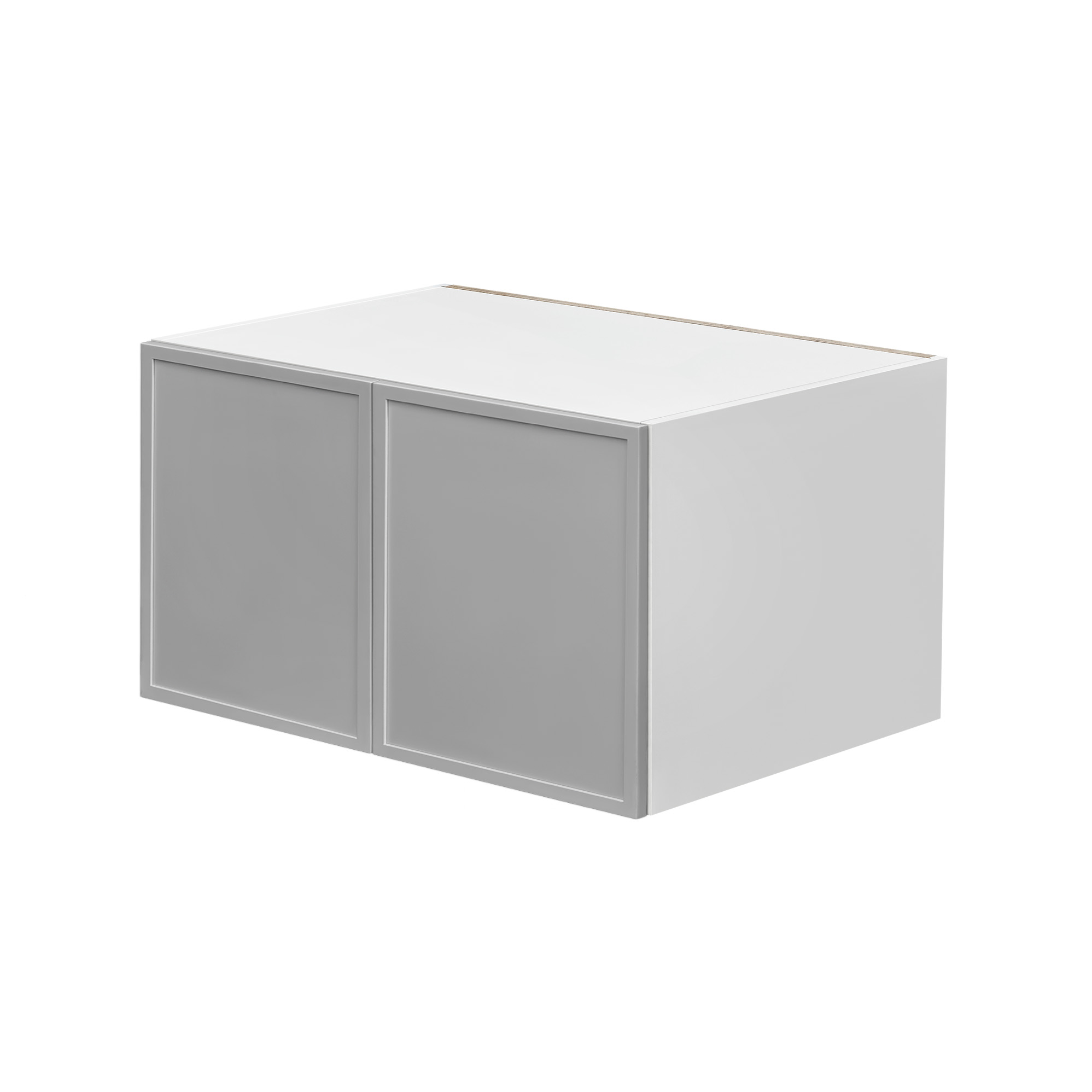 White Box Gray Slim - 36"W × 21"H Deep (24") Wall Bridge Cabinet 2-Doors 1-Adjustable shelf