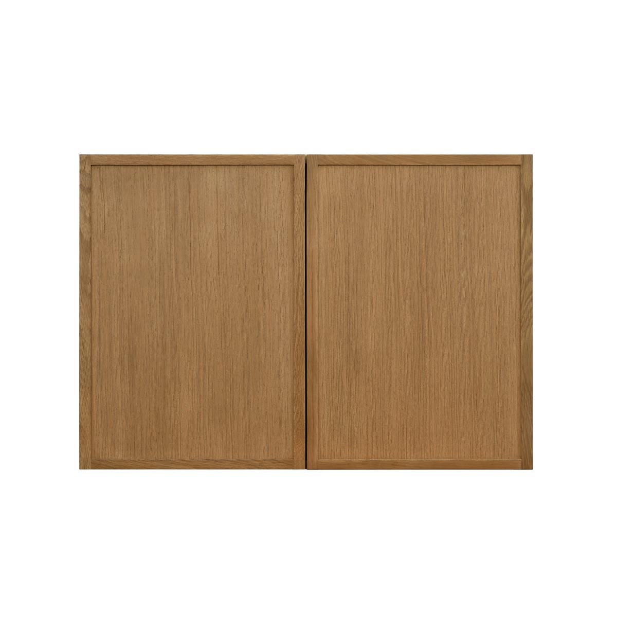 Natural Box Oak Slim - 36"W × 21"H Deep (24") Wall Bridge Cabinet 2-Doors 1-Adjustable shelf