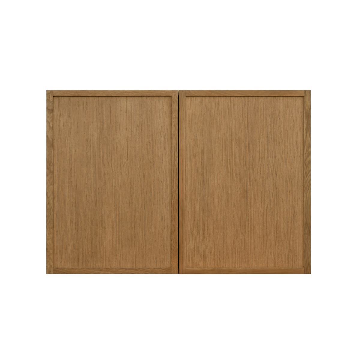 Natural Box Oak Slim - 36"W × 21"H Deep (24") Wall Bridge Cabinet 2-Doors 1-Adjustable shelf