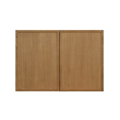 Natural Box Oak Slim - 36"W × 21"H Deep (24") Wall Bridge Cabinet 2-Doors 1-Adjustable shelf