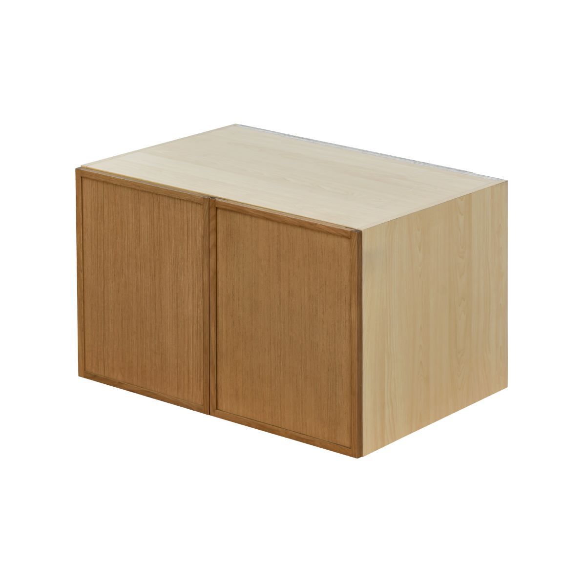 Natural Box Oak Slim - 36"W × 21"H Deep (24") Wall Bridge Cabinet 2-Doors 1-Adjustable shelf