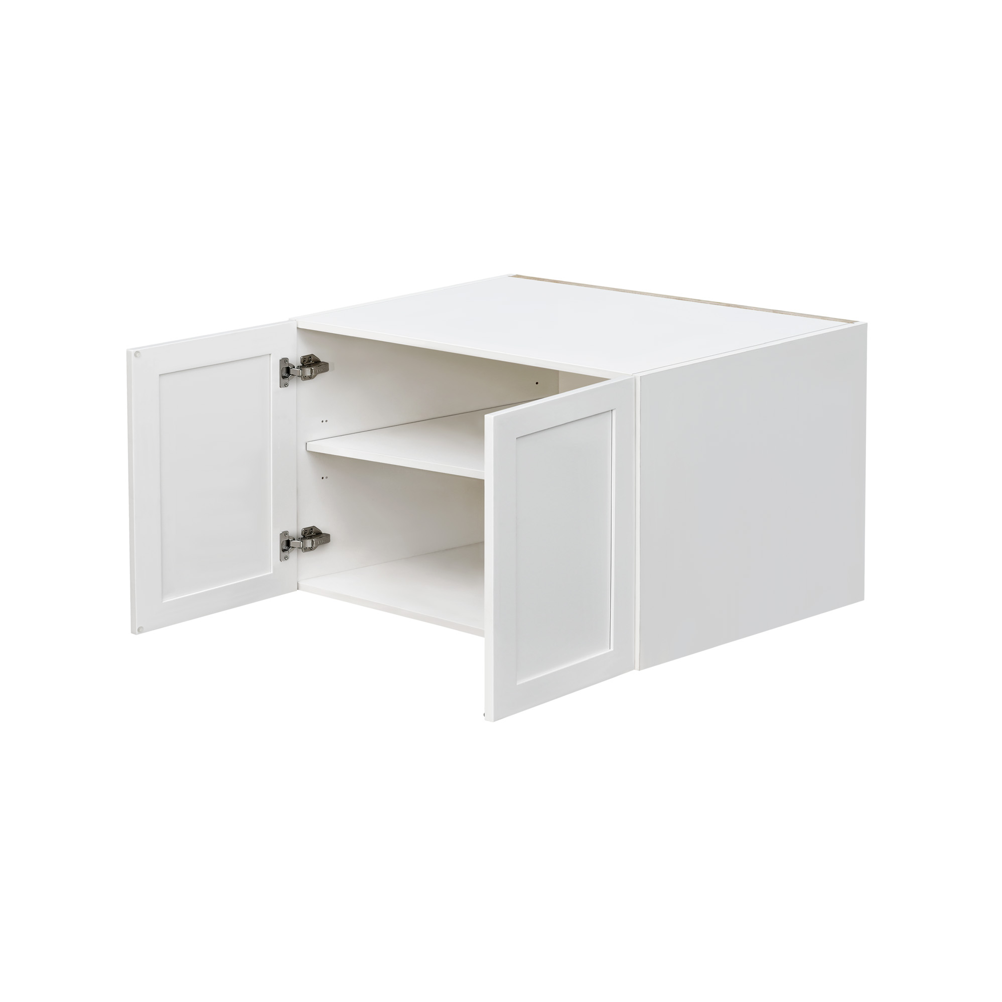 White Shaker - 36"W × 21"H Deep (24") Wall Bridge Cabinet 2-Doors 1-Adjustable shelf