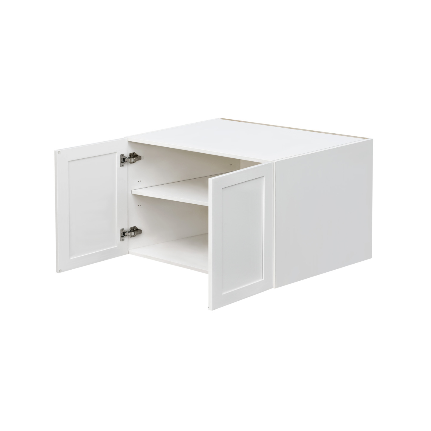 White Shaker - 36"W × 21"H Deep (24") Wall Bridge Cabinet 2-Doors 1-Adjustable shelf