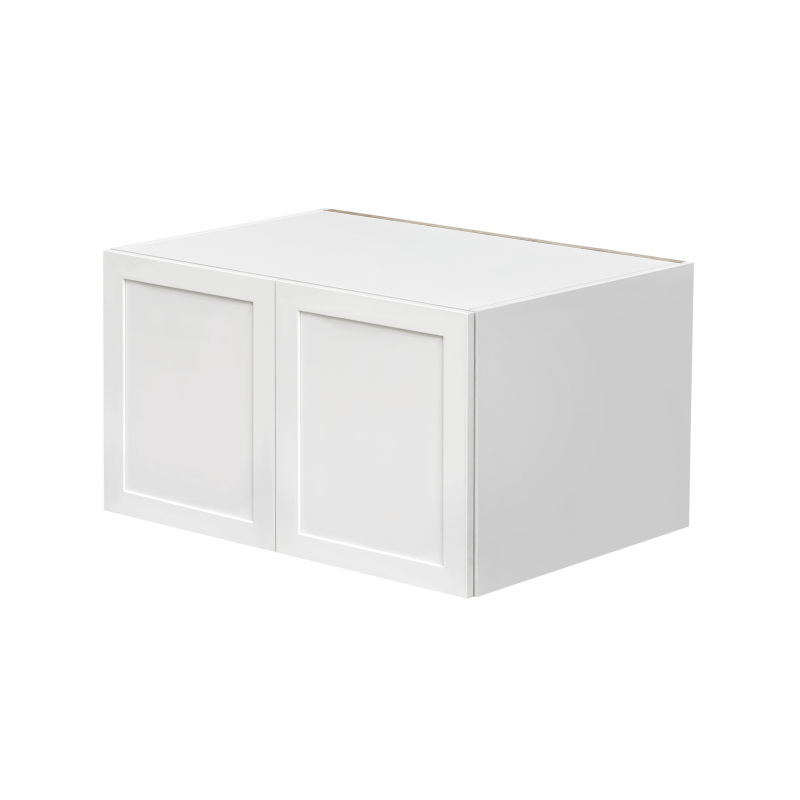White Shaker - 36"W × 21"H Deep (24") Wall Bridge Cabinet 2-Doors 1-Adjustable shelf
