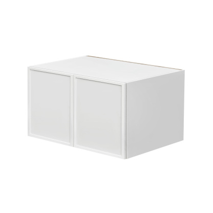 Slim White Shaker - 36"W × 21"H Deep (24") Wall Bridge Cabinet 2-Doors 1-Adjustable shelf