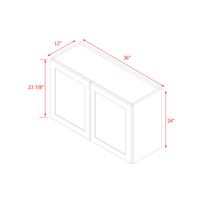 Mallorca White Shaker - 36"W × 24"H Standard Wall Cabinet