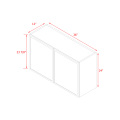 Shady Slim White Shaker - 36"W × 24"H Wall Cabinet