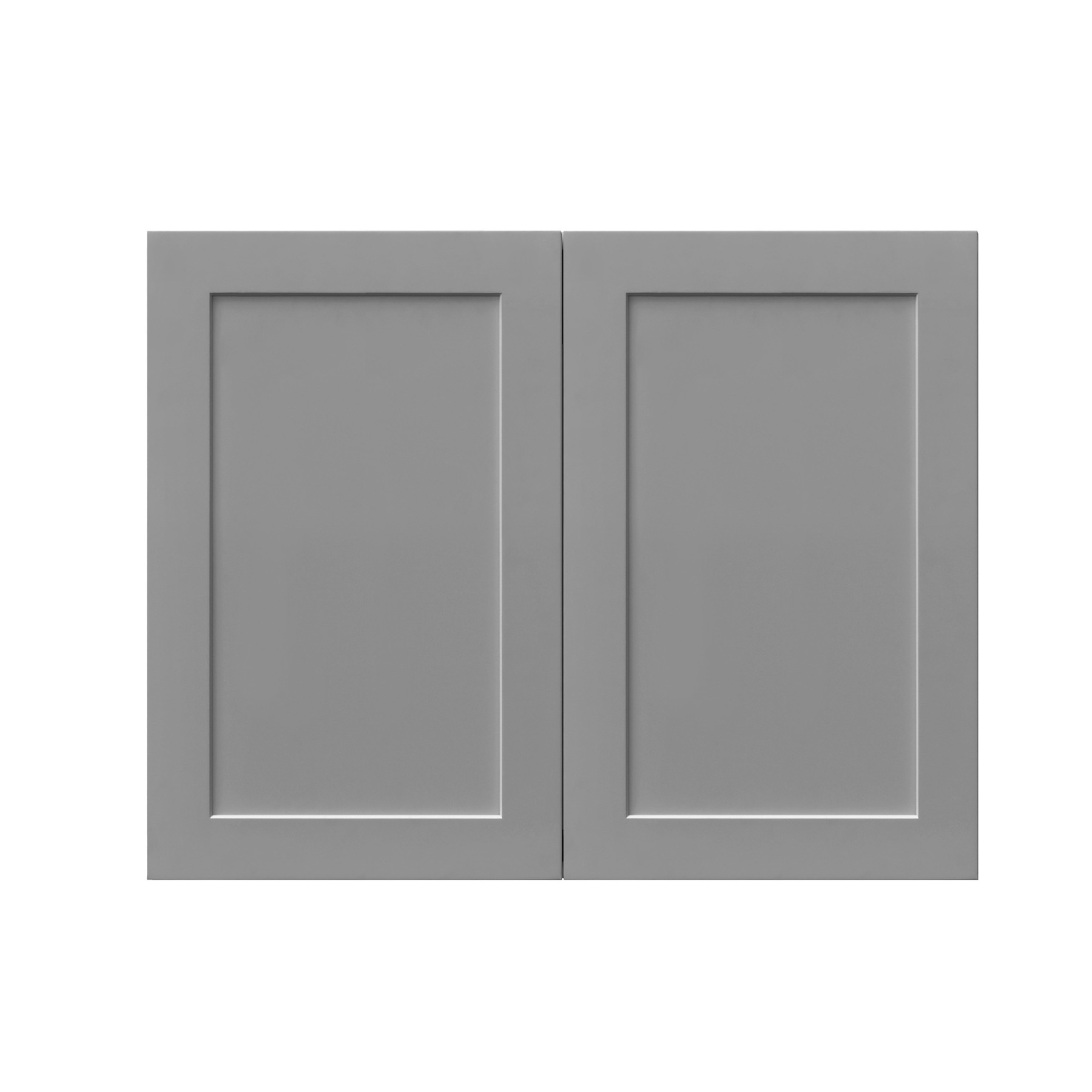 White Box Gray Shaker - 36"W × 24"H Standard Wall Cabinet 2-Doors 1-Adjustable shelf