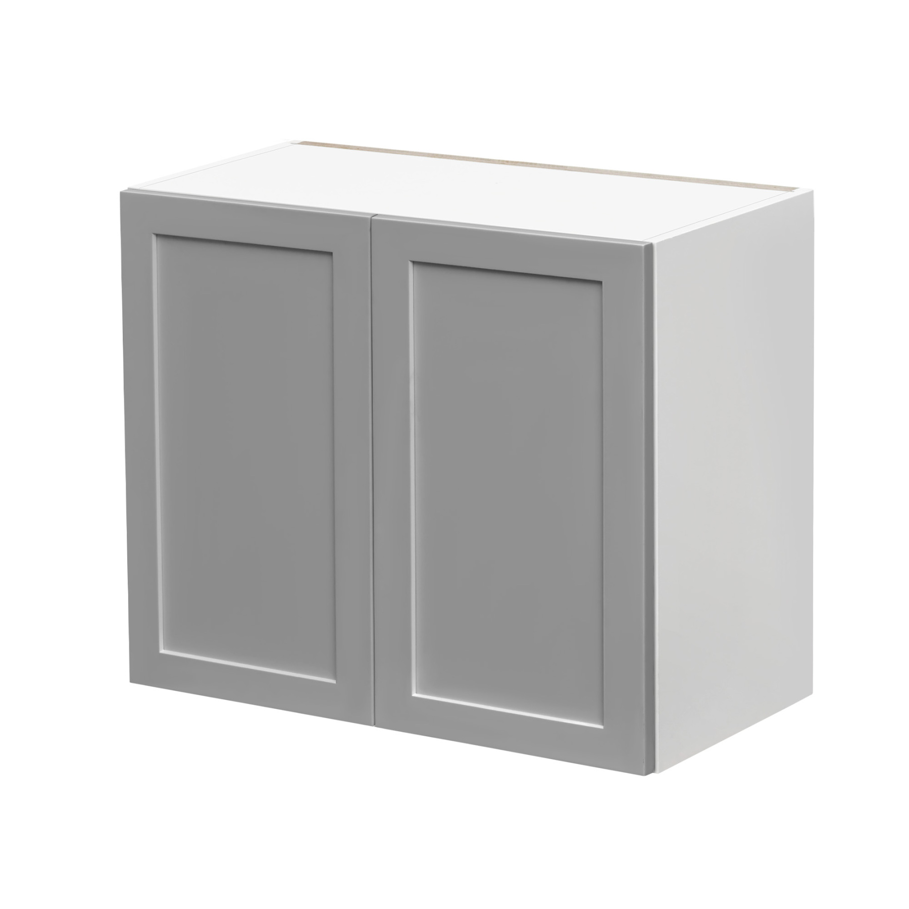 White Box Gray Shaker - 36"W × 24"H Standard Wall Cabinet 2-Doors 1-Adjustable shelf