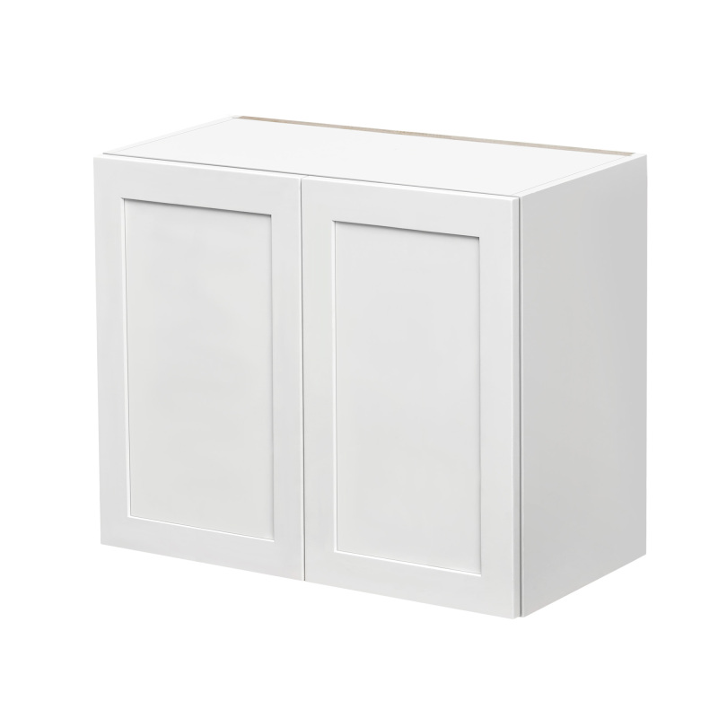 White Shaker - 36"W × 24"H Standard Wall Cabinet 2-Doors 1-Adjustable shelf