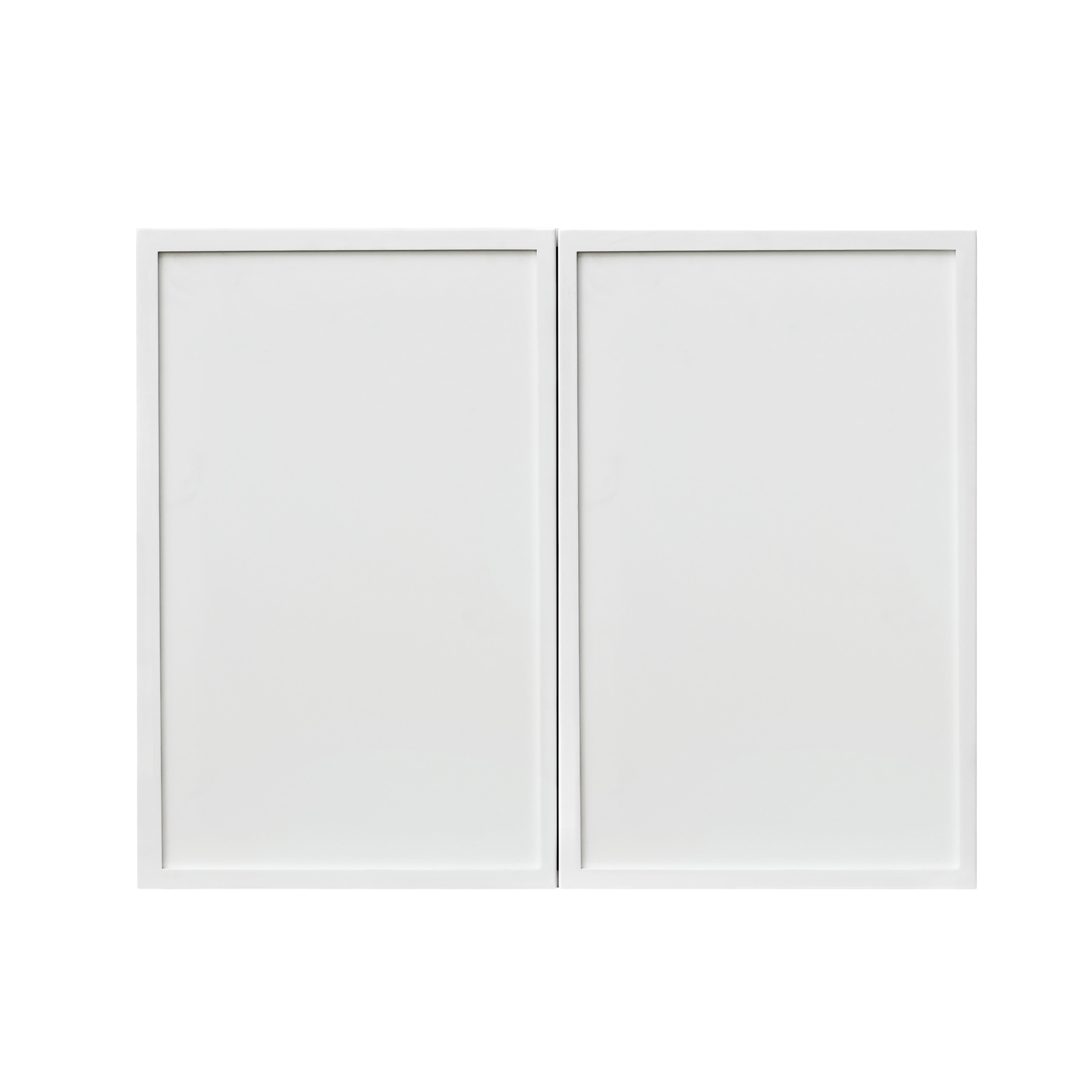 Slim White Shaker - 36"W × 24"H Standard Wall Cabinet 2-Doors 1-Adjustable shelf