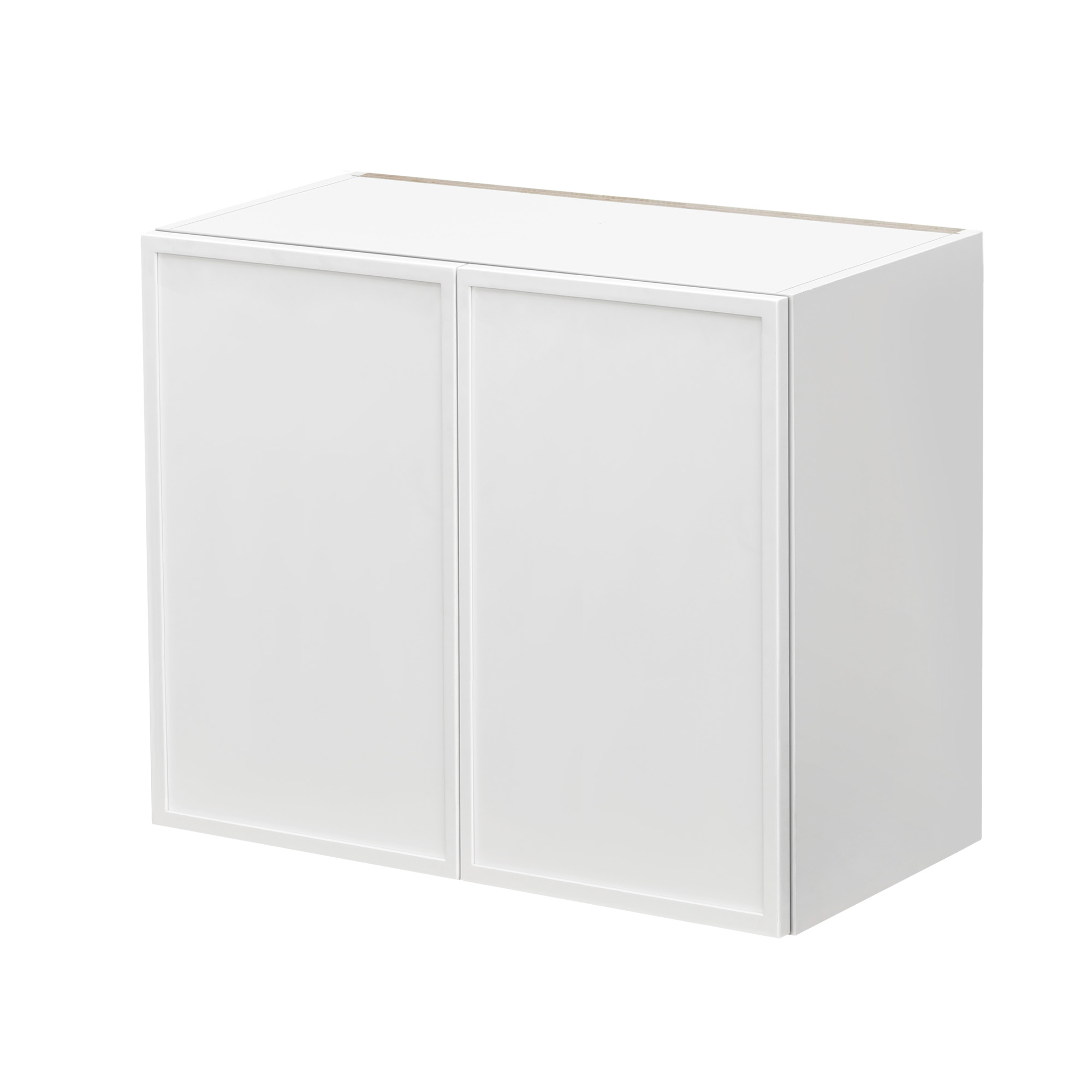 Slim White Shaker - 36"W × 24"H Standard Wall Cabinet 2-Doors 1-Adjustable shelf