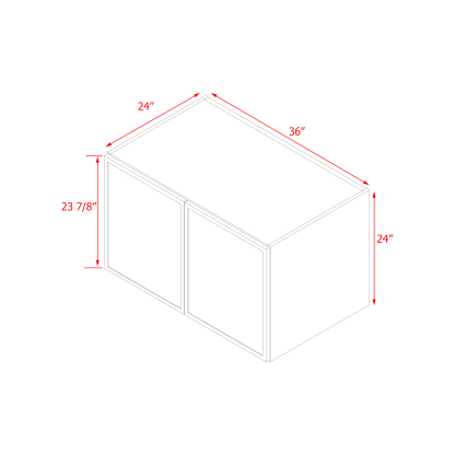 Shady Slim White Shaker - 36"W × 24"H Wall Cabinet