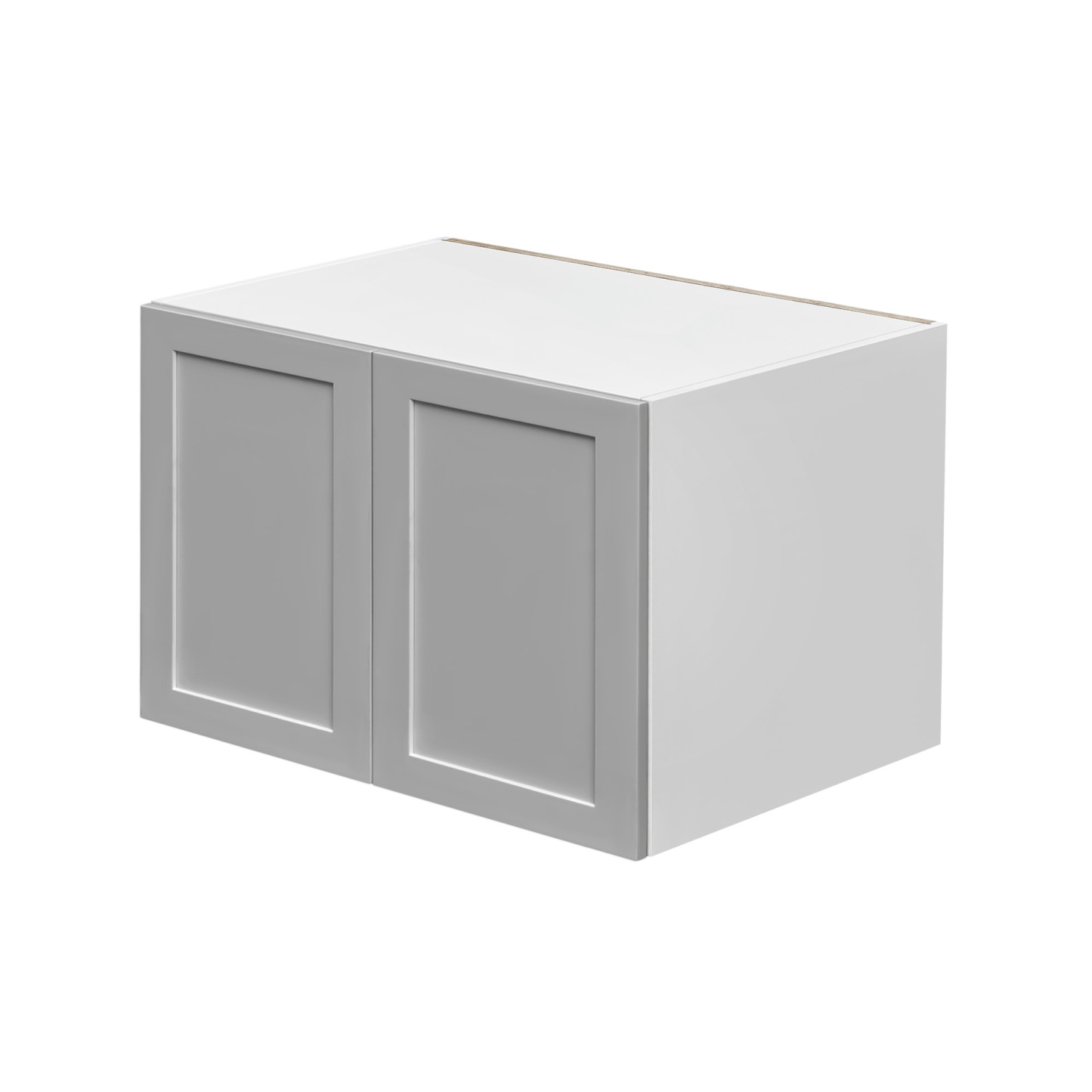 White Box Gray Shaker - 36"W × 24"H Deep (24") Wall Bridge Cabinet 2-Doors 1-Adjustable shelf