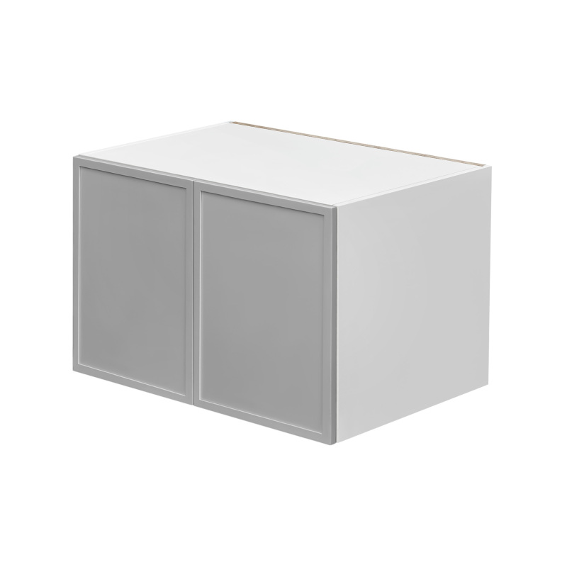 White Box Gray Slim - 36"W × 24"H Deep (24") Wall Bridge Cabinet 2-Doors 1-Adjustable shelf