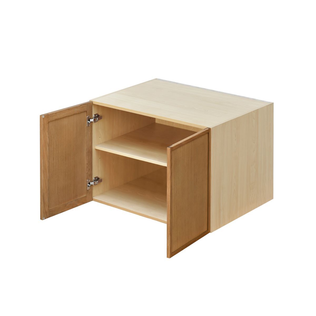 Shady Slim Oak - 36"W × 24"H Deep (24") Wall Bridge Cabinet 2-Doors 1-Adjustable shelf