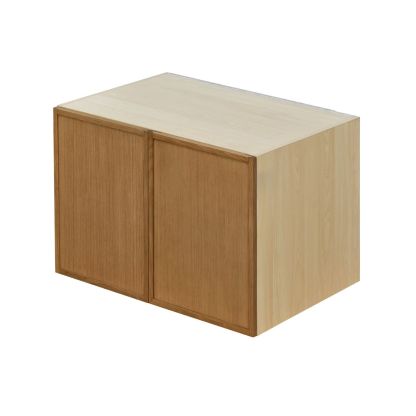 Shady Slim Oak - 36"W × 24"H Deep (24") Wall Bridge Cabinet 2-Doors 1-Adjustable shelf