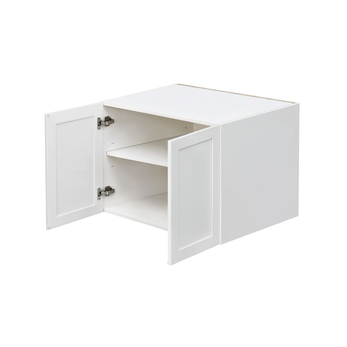 White Shaker - 36"W × 24"H Deep (24") Wall Bridge Cabinet 2-Doors 1-Adjustable shelf