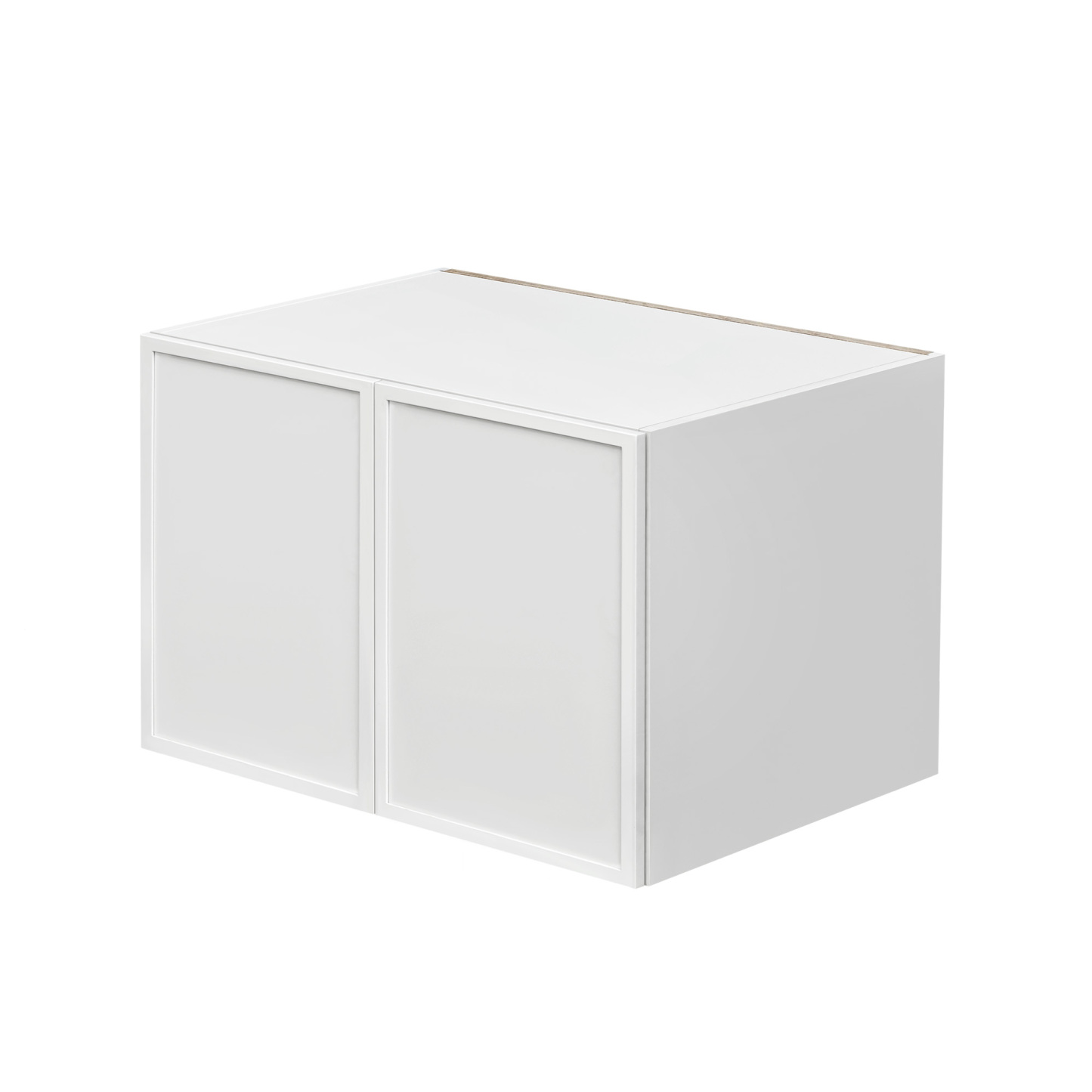 Slim White Shaker - 36"W × 24"H Deep (24") Wall Bridge Cabinet 2-Doors 1-Adjustable shelf