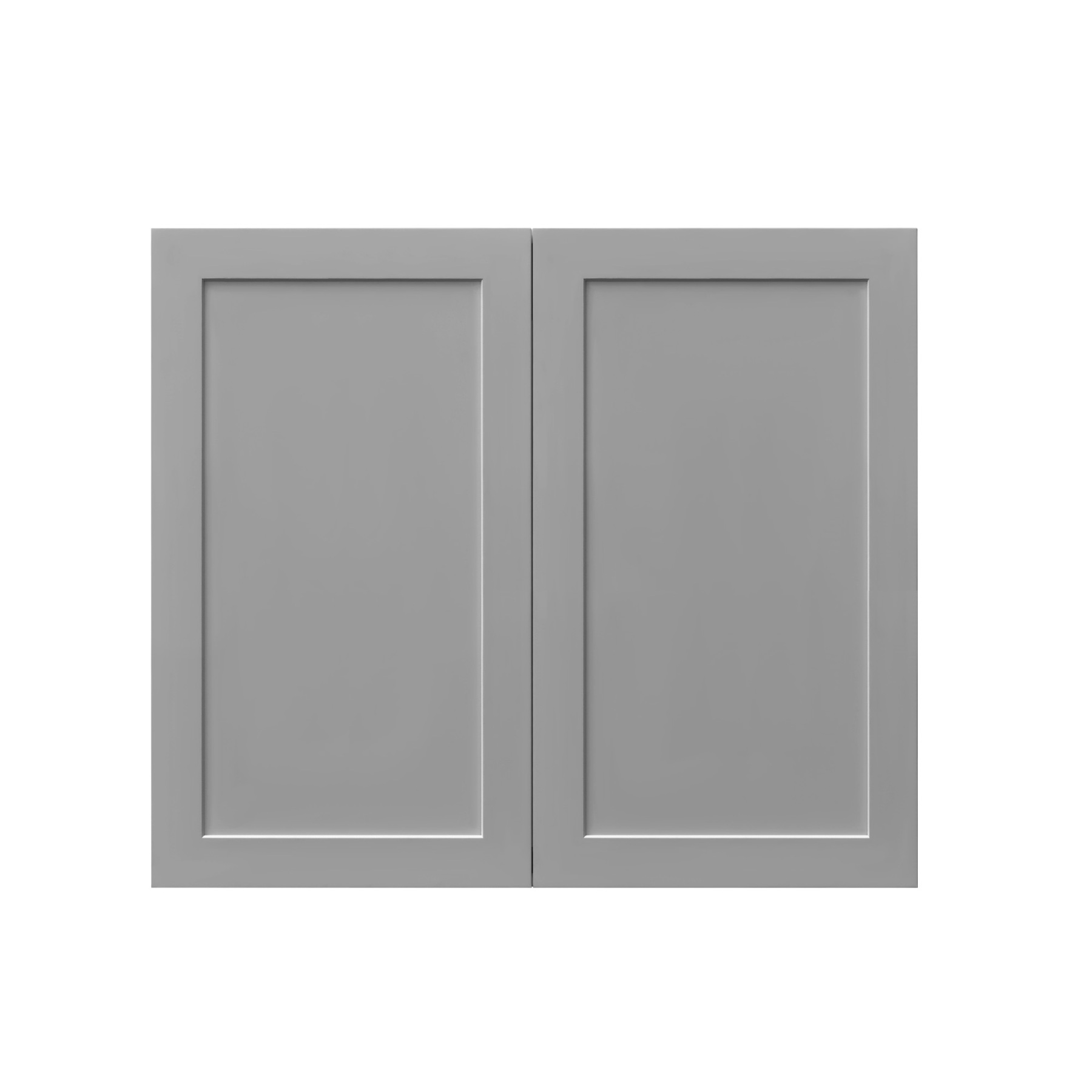 White Box Gray Shaker - 36"W × 30"H Standard Wall Cabinet 2-Doors 2-Adjustable Shelves