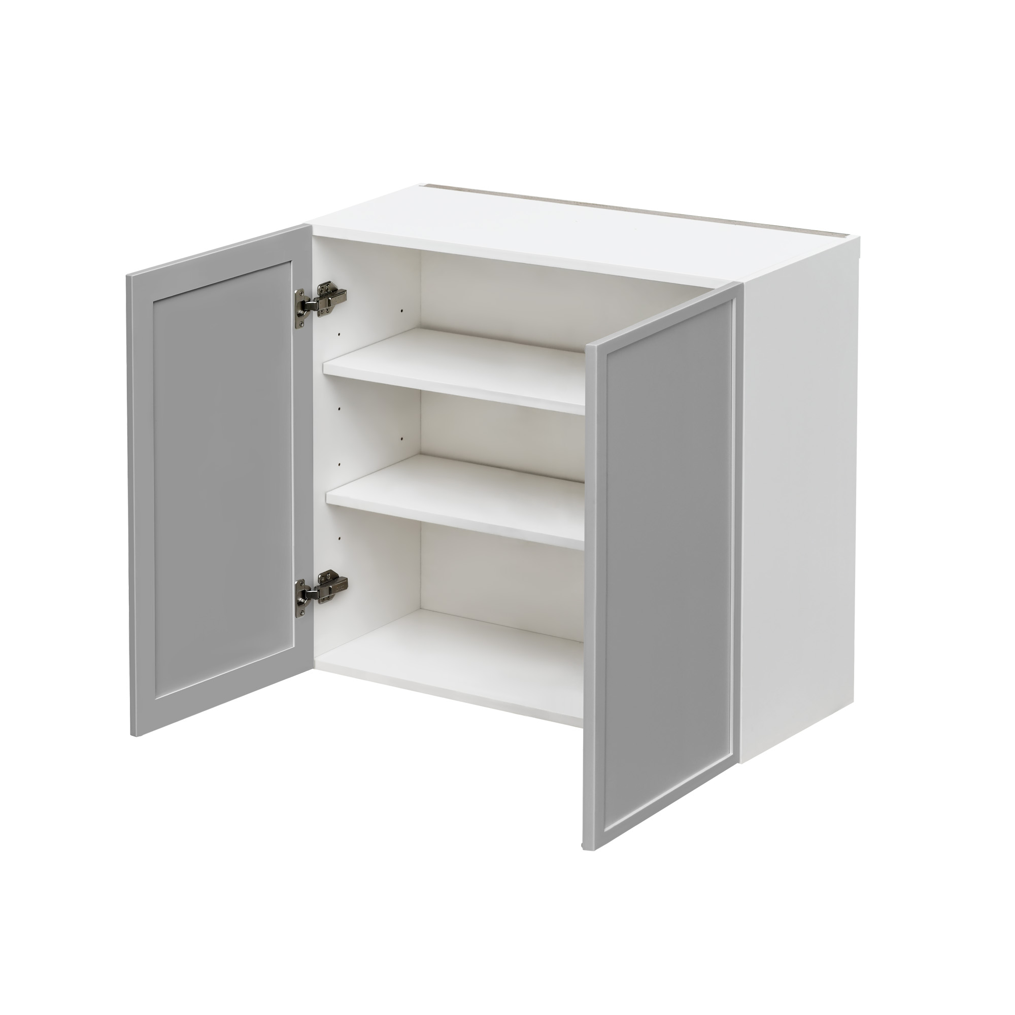 White Box Gray Slim - 36"W × 30"H Standard Wall Cabinet 2-Doors 2-Adjustable Shelves