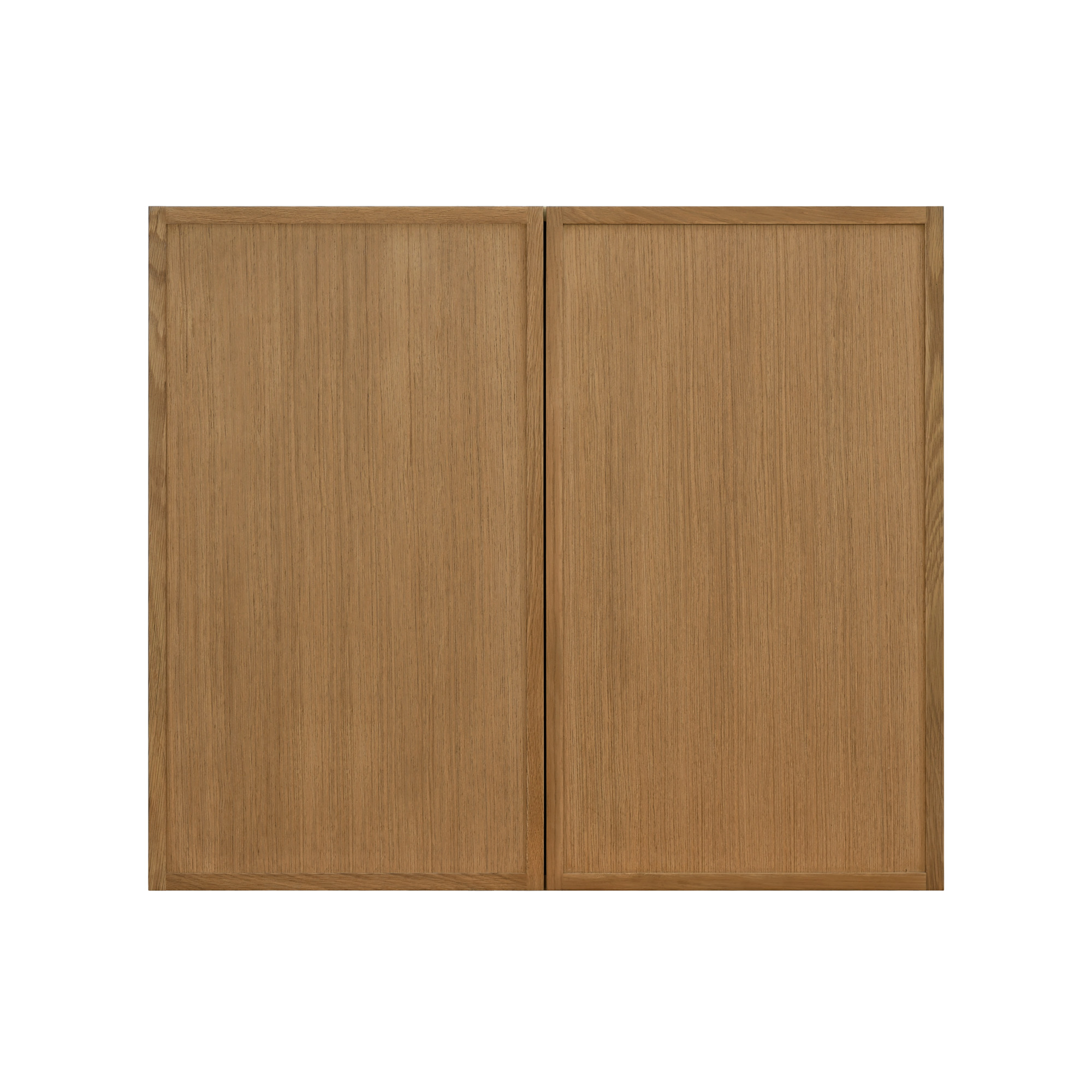 Natural Box Oak Slim - 36"W × 30"H Standard Wall Cabinet 2-Doors 2-Adjustable Shelves