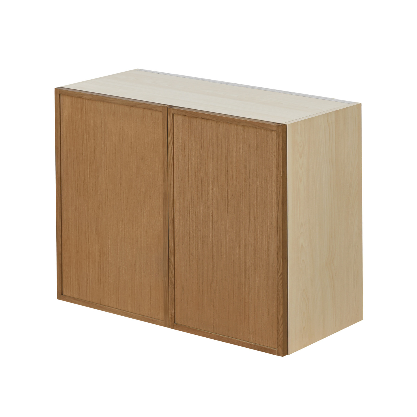 Natural Box Oak Slim - 36"W × 30"H Standard Wall Cabinet 2-Doors 2-Adjustable Shelves