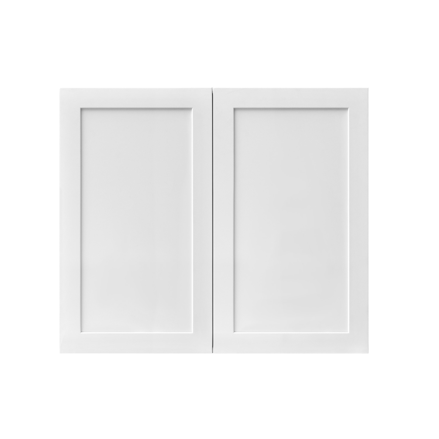 White Shaker - 36"W × 30"H Standard Wall Cabinet 2-Doors 2-Adjustable Shelves