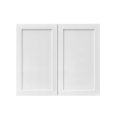 White Shaker - 36"W × 30"H Standard Wall Cabinet 2-Doors 2-Adjustable Shelves