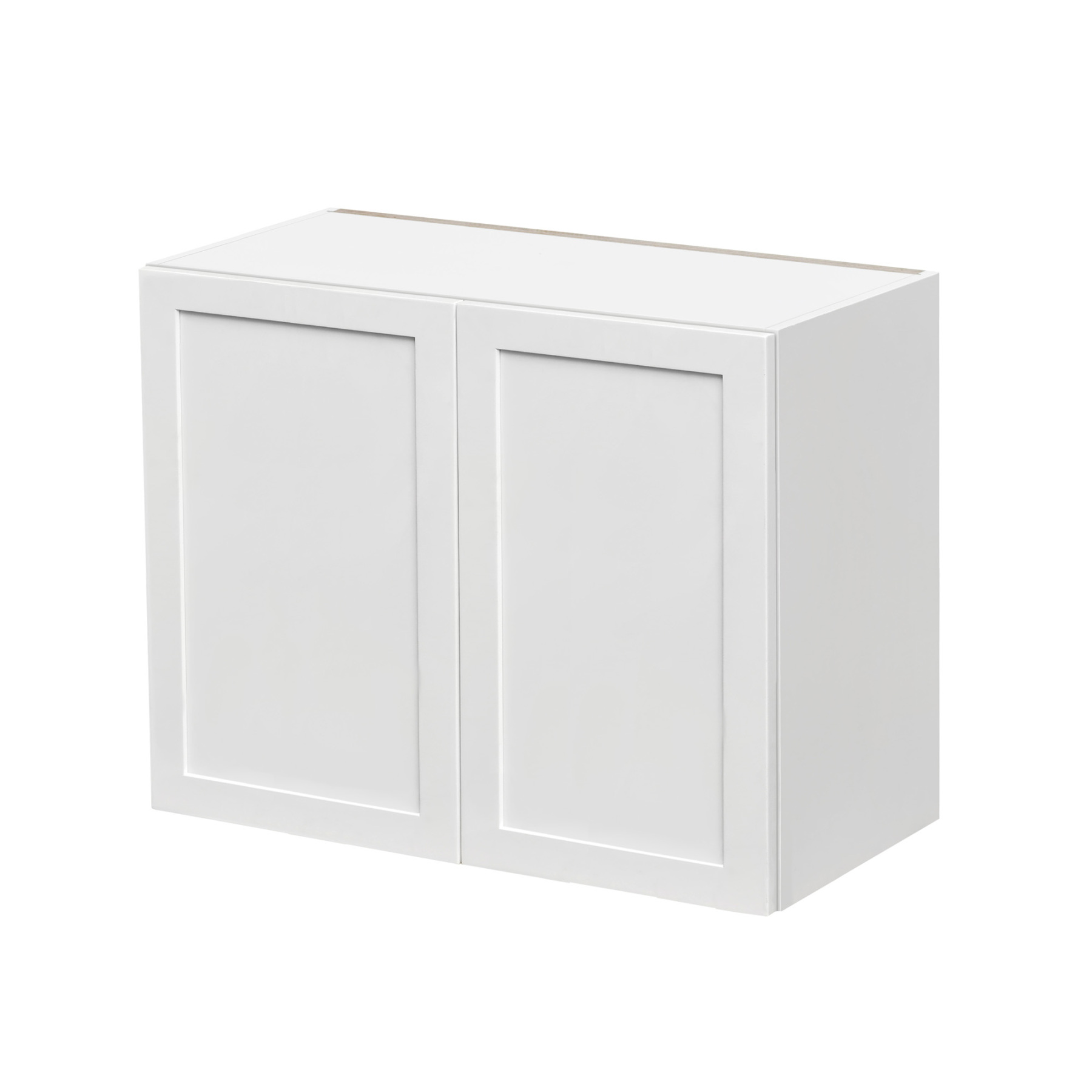 White Shaker - 36"W × 30"H Standard Wall Cabinet 2-Doors 2-Adjustable Shelves