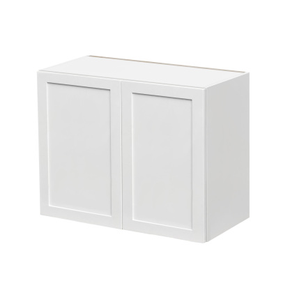 White Shaker - 36"W × 30"H Standard Wall Cabinet 2-Doors 2-Adjustable Shelves