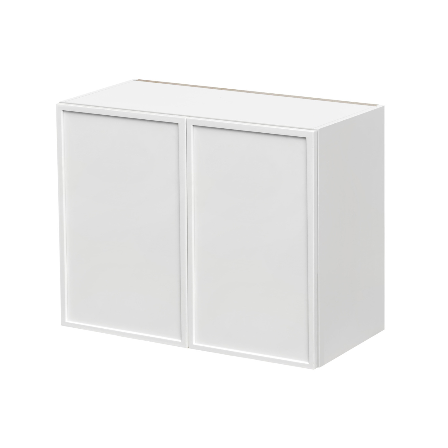 Slim White Shaker - 36"W × 30"H Standard Wall Cabinet 2-Doors 2-Adjustable Shelves