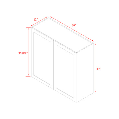 Mallroca Dolphin Gray Shaker - 36"W × 36"H Standard Wall Cabinet