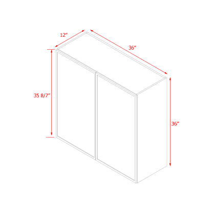 Shady Slim White Shaker - 36"W × 36"H Standard Wall Cabinet