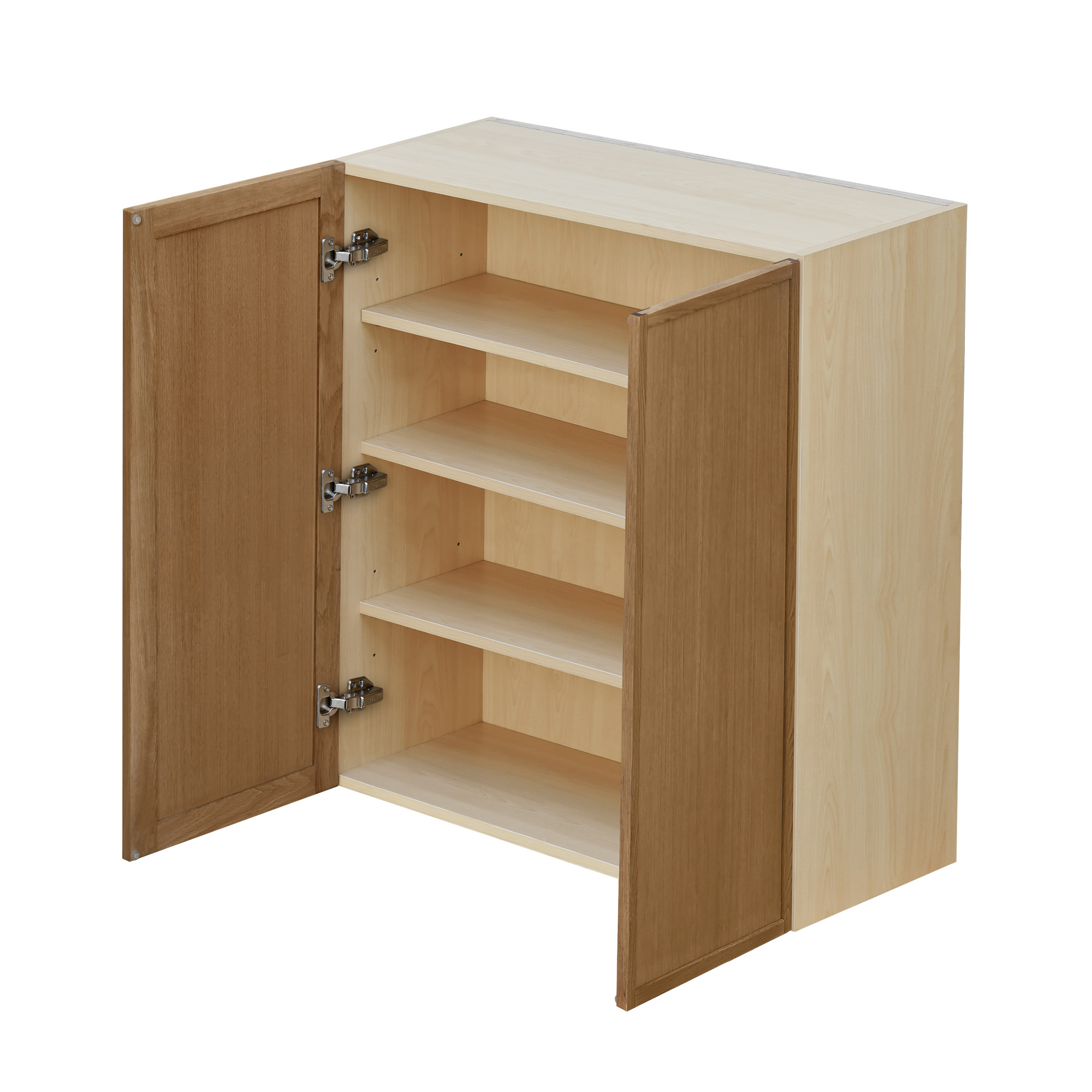 Shady Slim Oak Shaker - 36"W × 36"H Standard Wall Cabinet