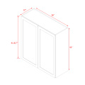 Mallorca White Shaker - 36"W × 42"H Standard Wall Cabinet