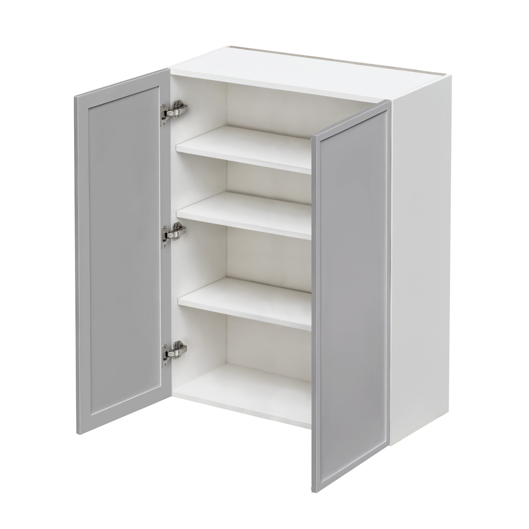 Shady Gray Slim Shaker - 36"W × 42"H Standard Wall Cabinet