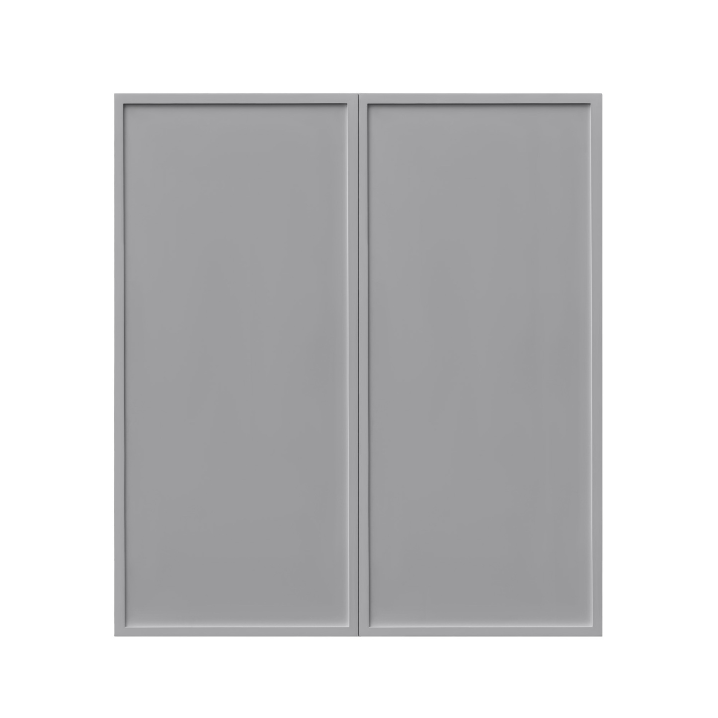 Shady Gray Slim Shaker - 36"W × 42"H Standard Wall Cabinet