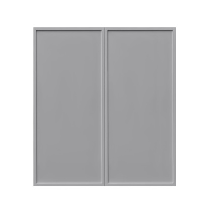Shady Gray Slim Shaker - 36"W × 42"H Standard Wall Cabinet