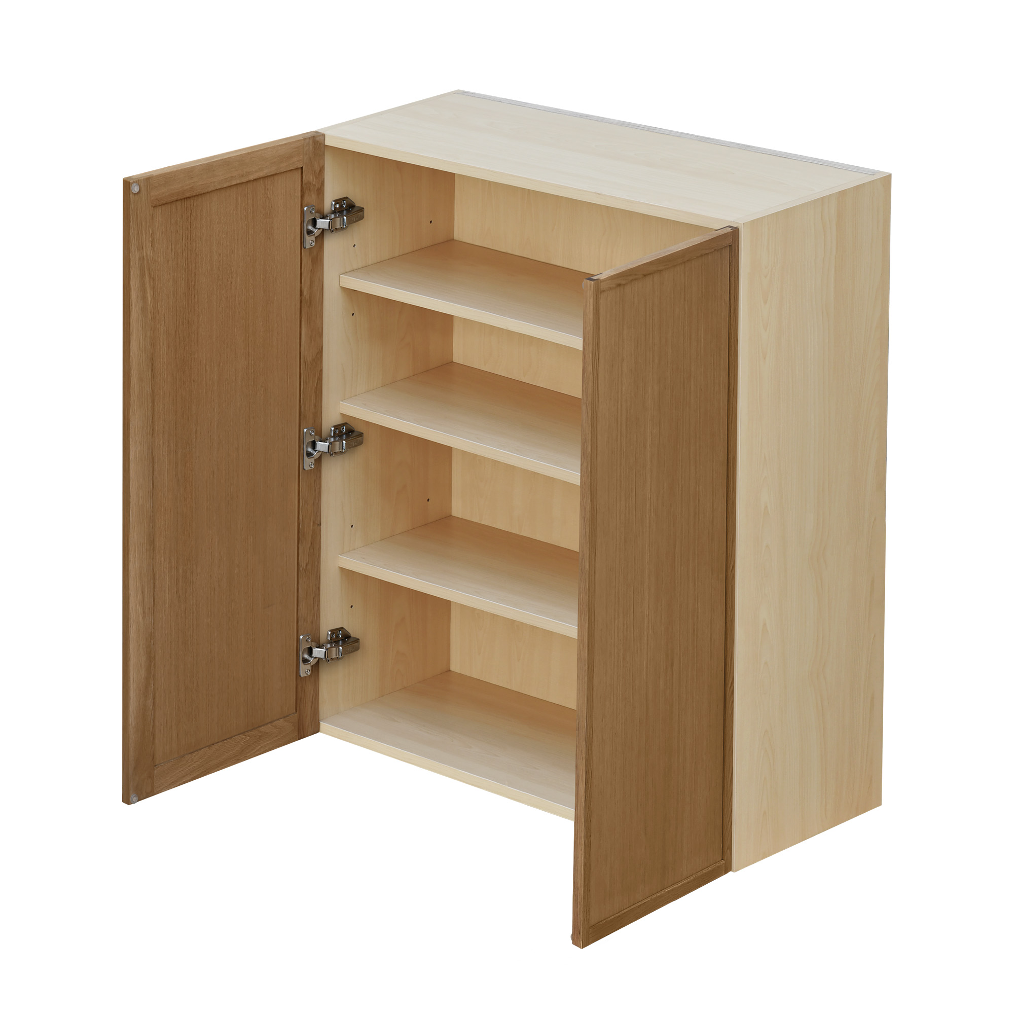 Shady Slim Oak Shaker - 36"W × 42"H Standard Wall Cabinet