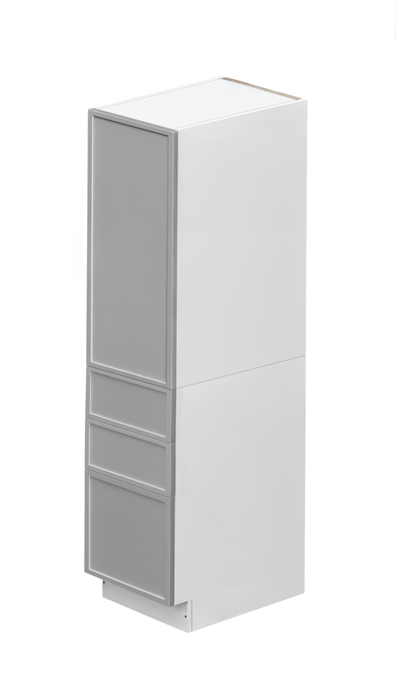 Shady Gray Slim Shaker - 18"W × 84"H Tall Pantry Cabinet