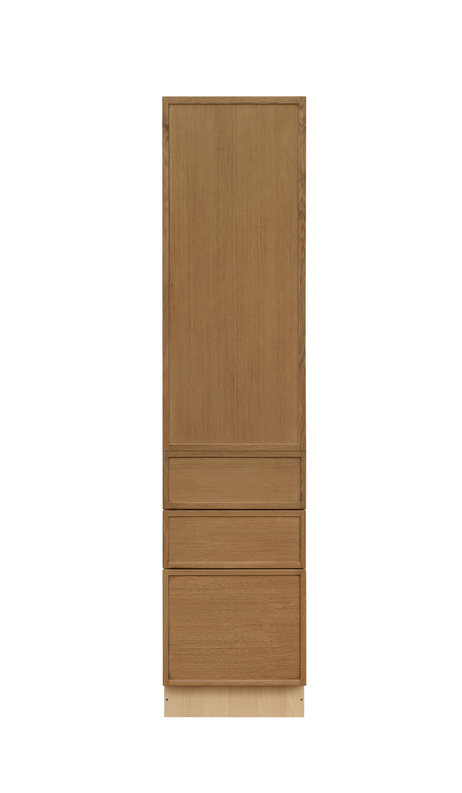 Shady Slim Oak Shaker - 18"W × 84"H Tall Pantry Cabinet