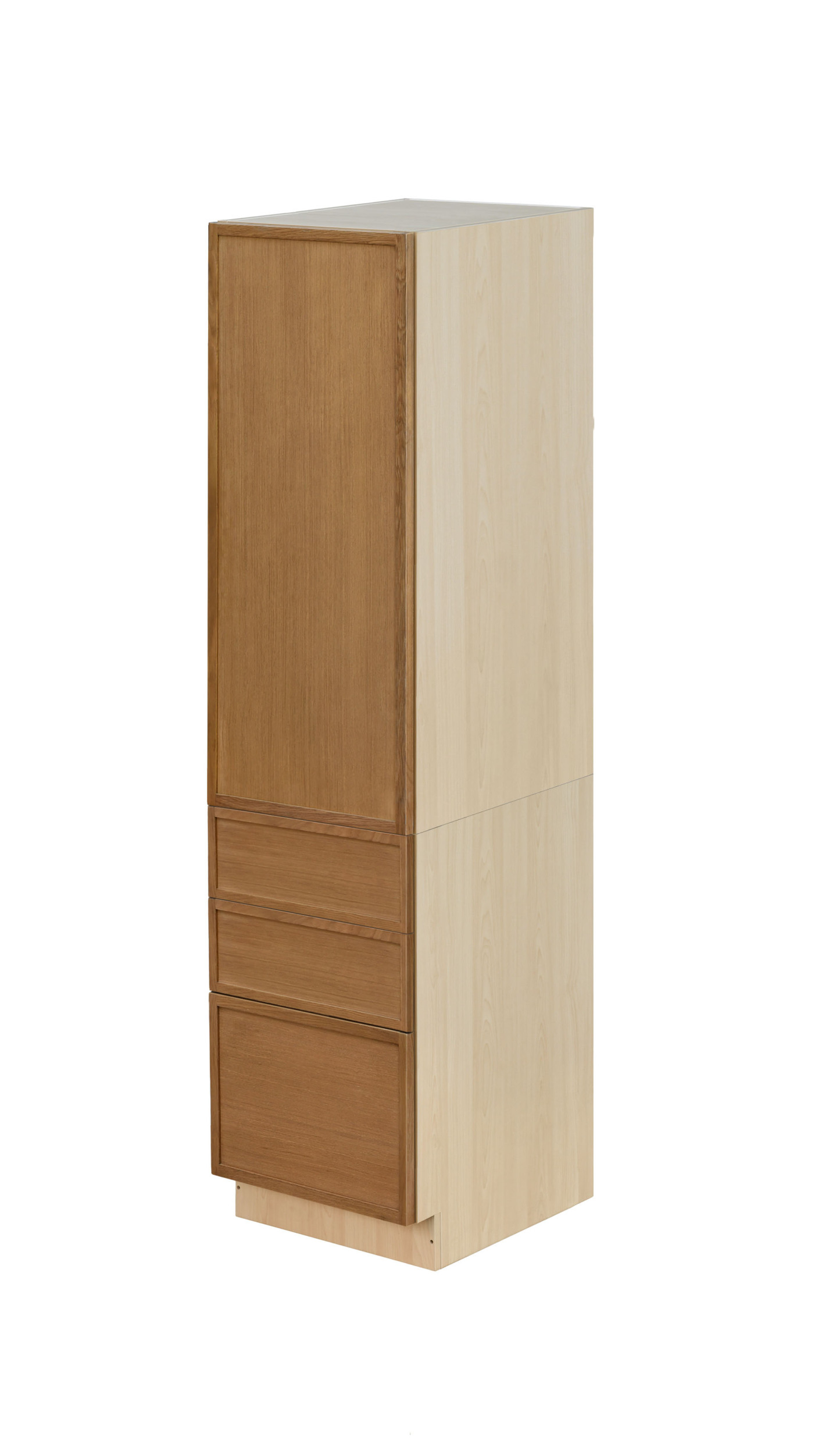 Shady Slim Oak Shaker - 18"W × 84"H Tall Pantry Cabinet