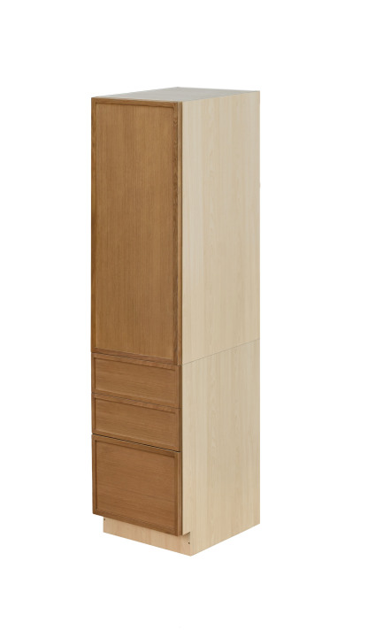 Shady Slim Oak Shaker - 18"W × 84"H Tall Pantry Cabinet